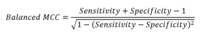 Balanced MCC formula